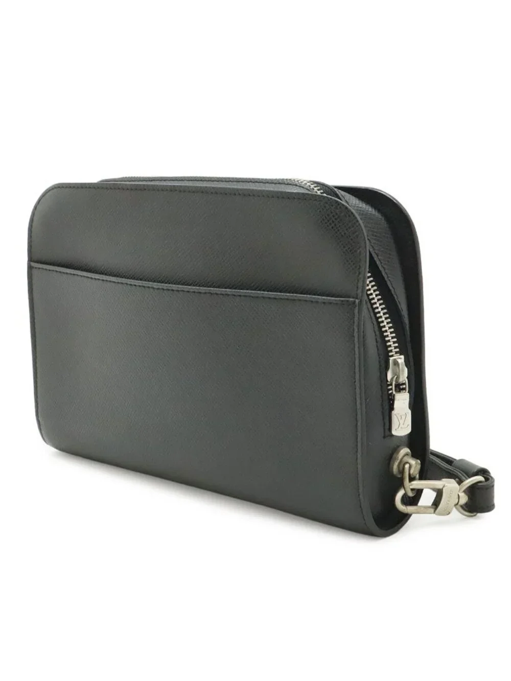 Louis Vuitton Taiga Baikal Clutch Handbag Ardoise Black